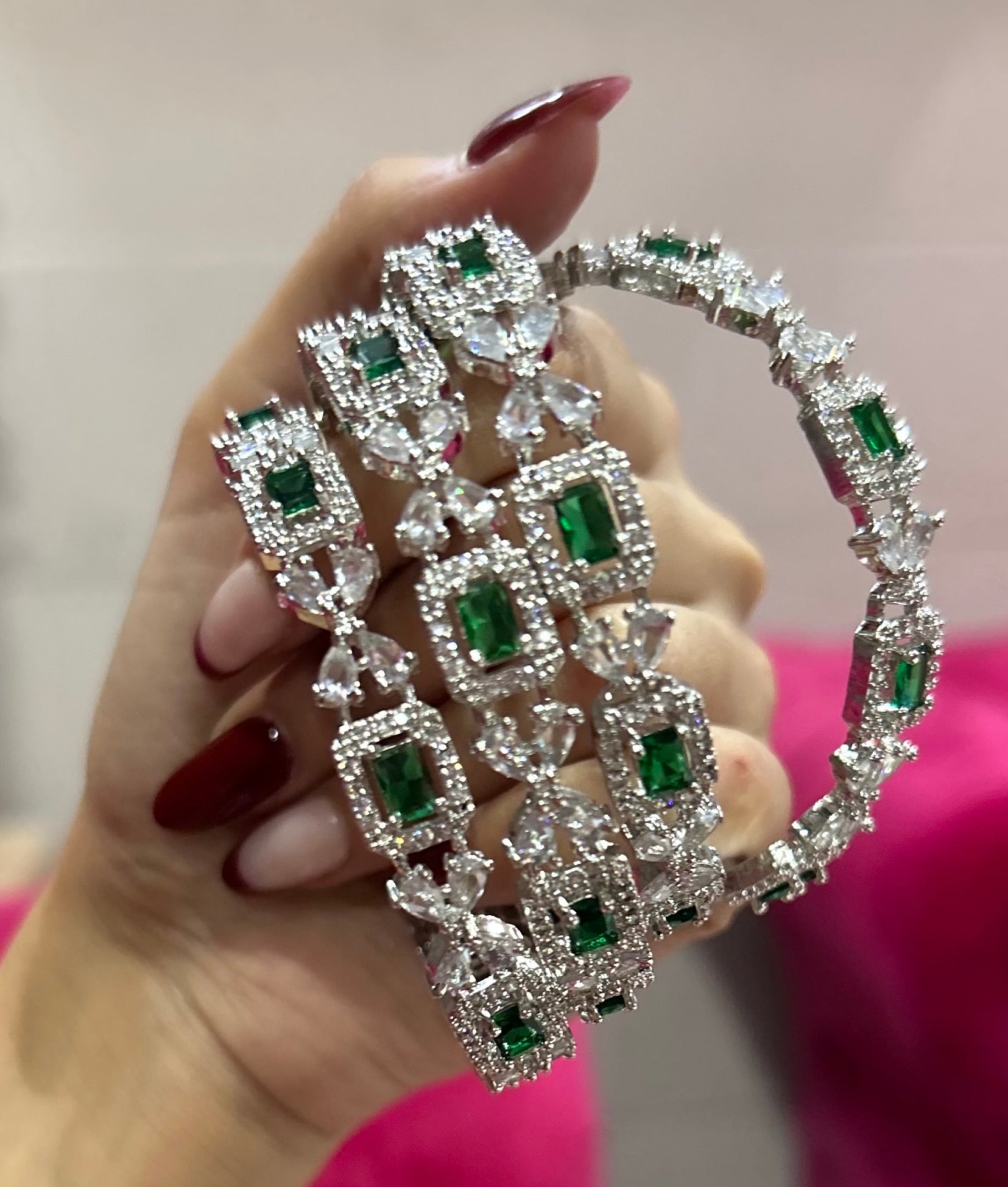 The Emerald Empress Bangles (Set of 2)